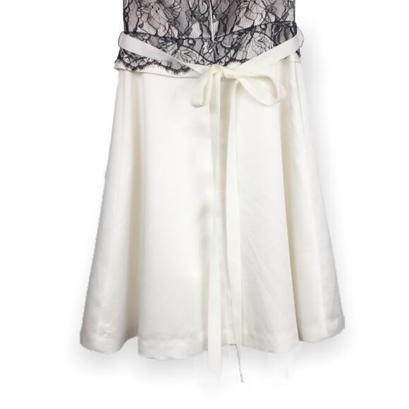 WHBM Cream With Black Lace Dress Sz 0 - Picture 5 of 8